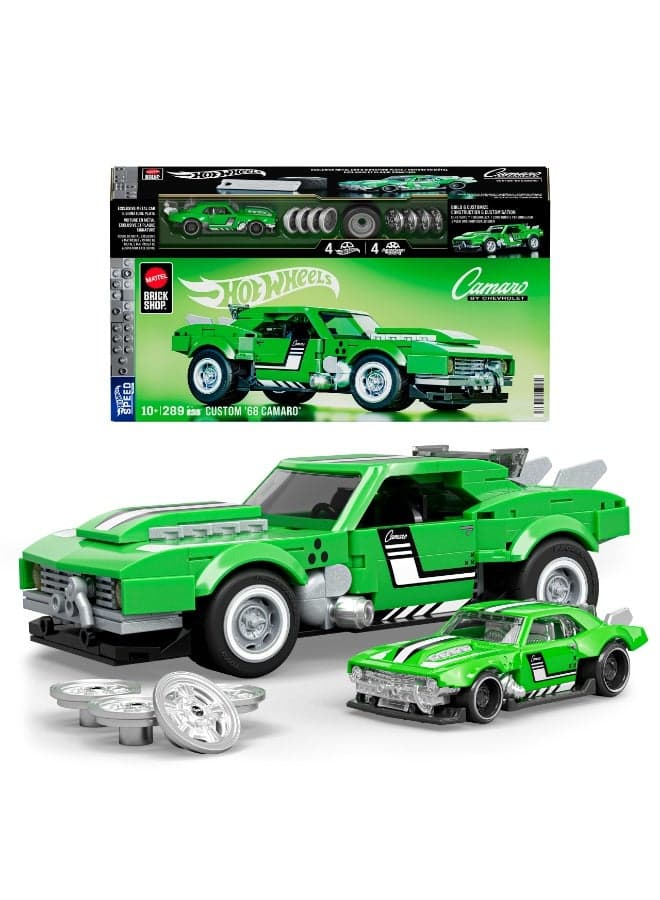 Speed Series Building Set, Custom ’68 Camaro with 289 Pieces, Realistic Details and Custom Decals, Adult Collectors and Kids Ages 10+