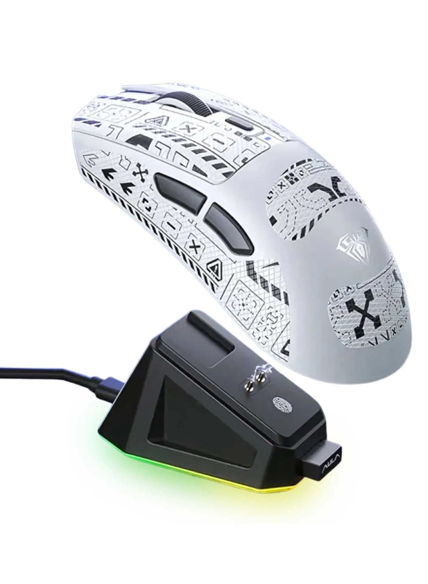 SC380 Pro Tri-Mode Wireless Gaming Mouse – 55 g Ultra-Light Esports Mouse with 3311 Sensor, Wired / 2.4 GHz / BT, 500 mAh Battery, RGB Lighting & Charging Dock for PC & Laptop