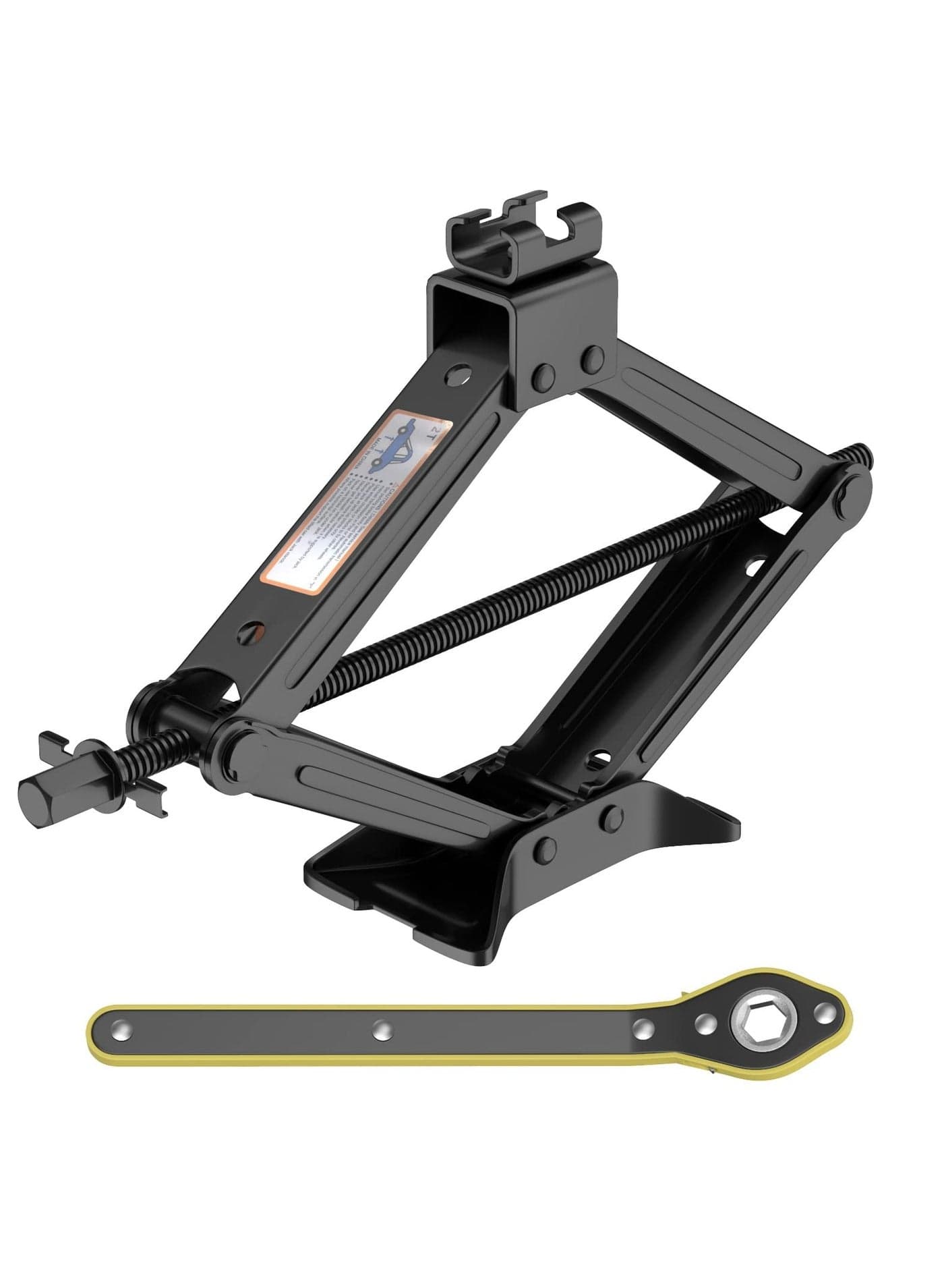 Scissor Jack for Car - 2 Ton (4409 lbs) Car Jack Kit with Saving Effort Ratchet Design,Car Tire Jack for Auto/SUV/MPV (2 Ton)