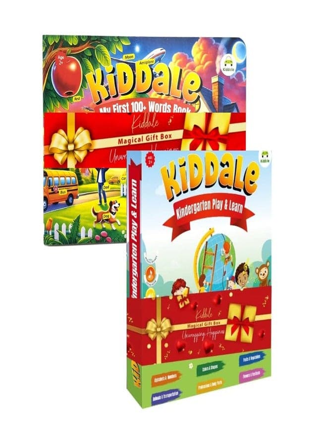 Kiddale ABC 123 Musical Sound Book for Kids with 1 Board Book on 100+ Early Learning Words| Best Gift for 2-5 Years Kids