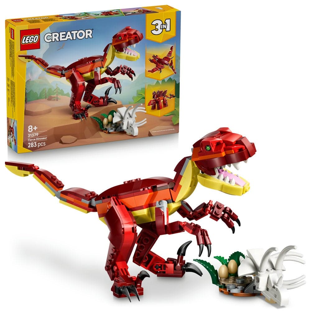 Creator 3in1 Fierce Dinosaur Figure Building Toy 31379 (Age 8+, 283 Pieces)