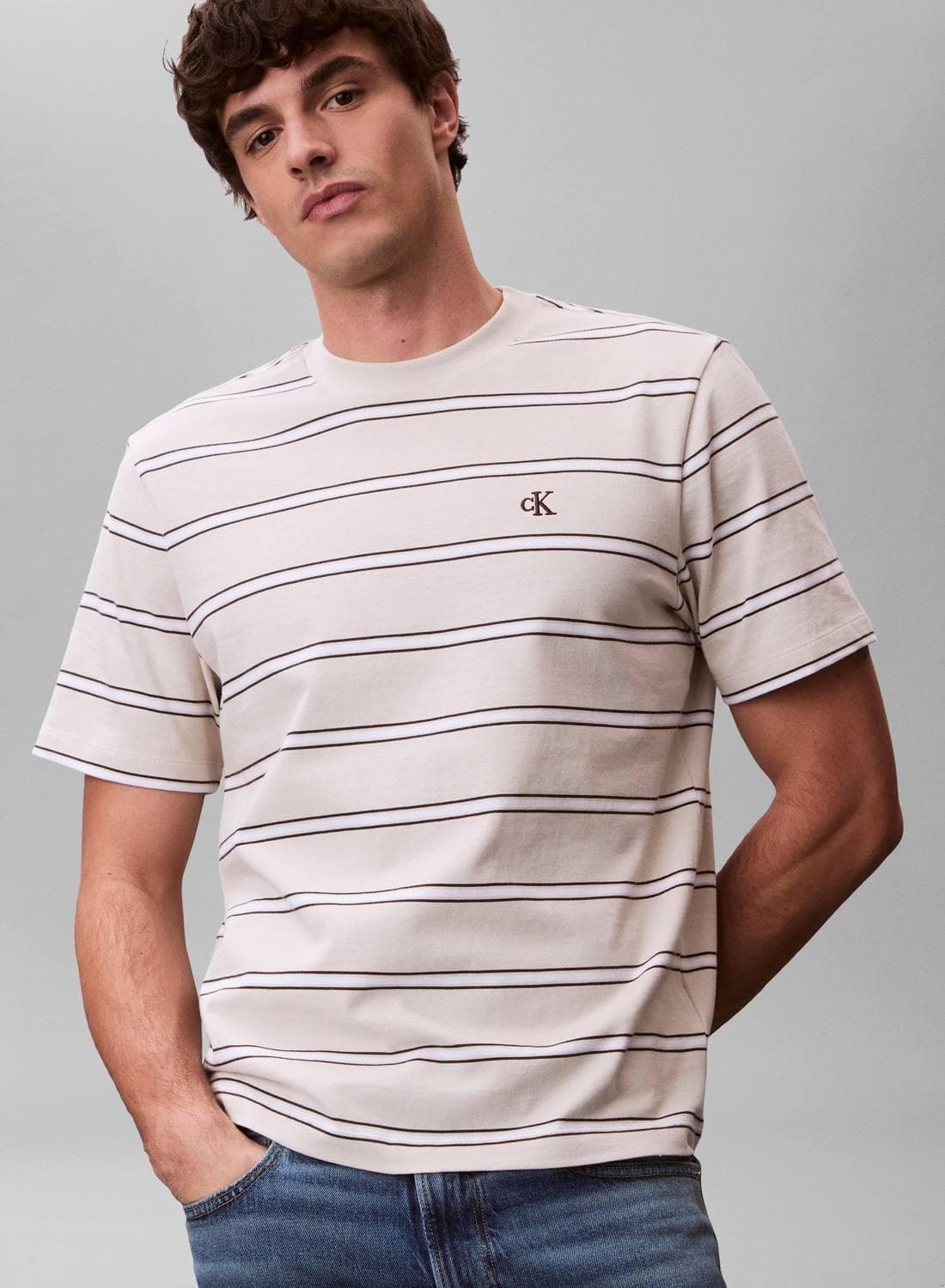 Stripe Monogram T-Shirt