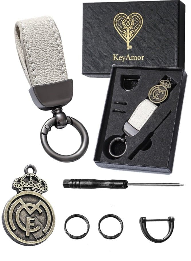 lux sport keychain real madrid keychain with fancy gift box perfect gift for men