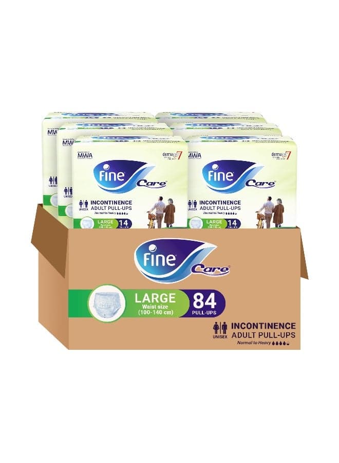 Care Adult Incontinence Diaper Pullups Large Size 100 140Cm 84 Diapers