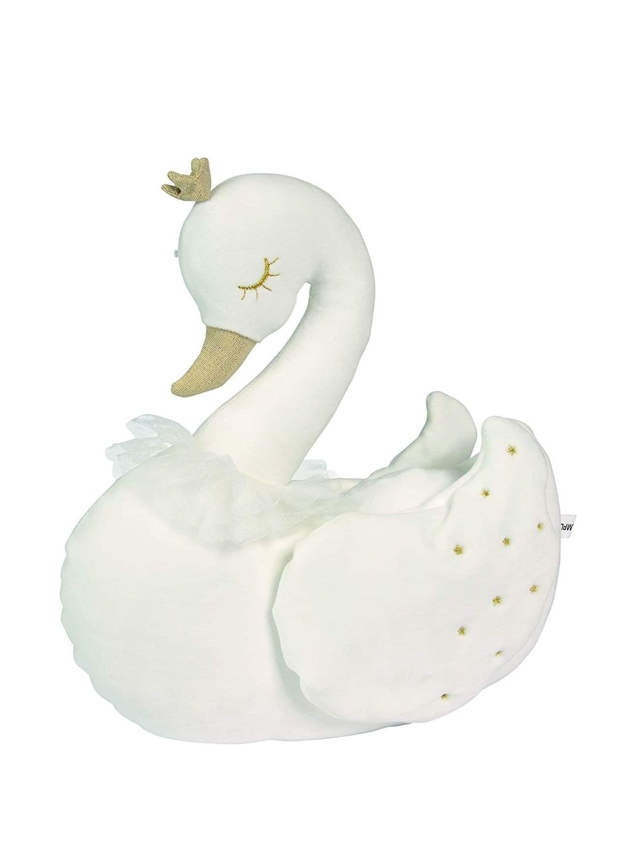 Plush Cushion White Swan