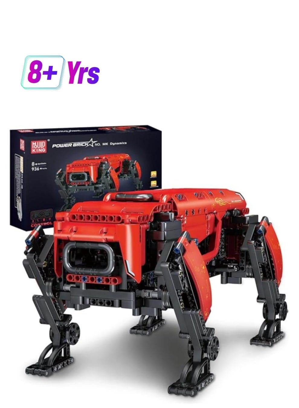 15067 Educational Robot Dog MK Dynamics Building Block Toy , MOC Building Blocks Set to Build, Gift for Boy & Girl/Adult Collections Enthusiasts(with Motor/APP Remote Control)