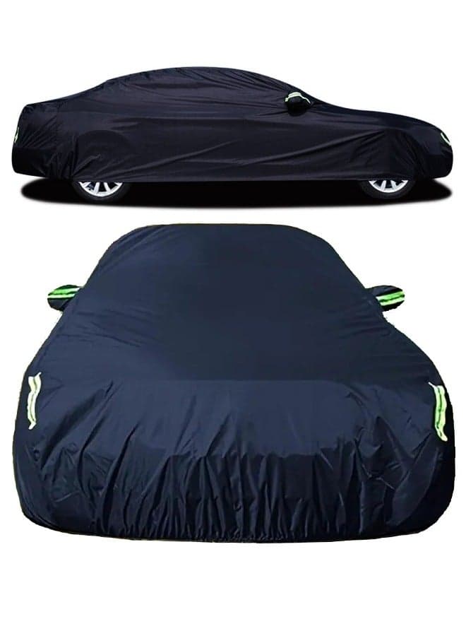 Weatherproof Car Cover Fits Sedans with Length Between 4.15M and 4.9M, Black