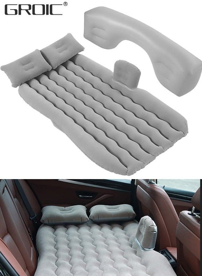 Inflatable Car Mattress,Car Air Mattress Back Seat Inflatable Car Bed Camping Mattress with Pillows Air-Pump for Car, SUV, Truck Travel, Hiking