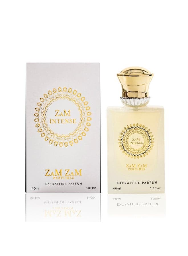 ZamZam Perfume Zam Intense – Men’s Eau de Parfum 40ml Spray – Long-Lasting Woody Floral Musk Fragrance with Lavender, Iris, Ambrette, Vetiver & Cedar – Sophisticated Daily Scent