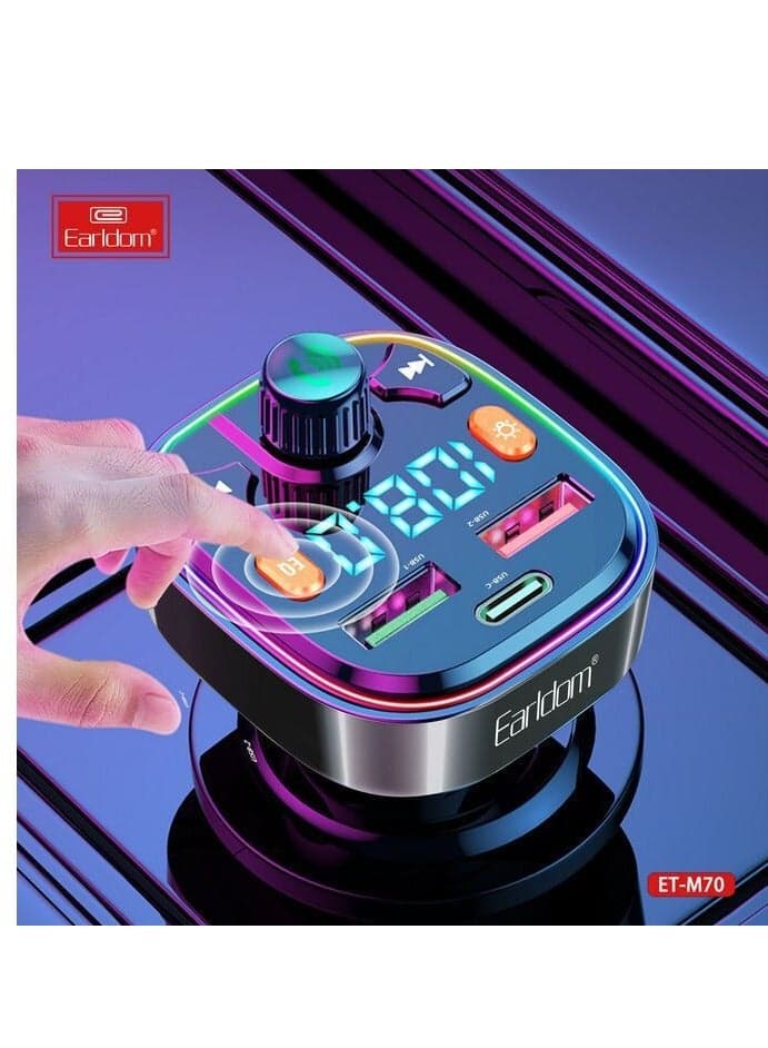 EARLDOM M70 Auto Radio Mp3 Player Music Adapter Dual USB Car Charger