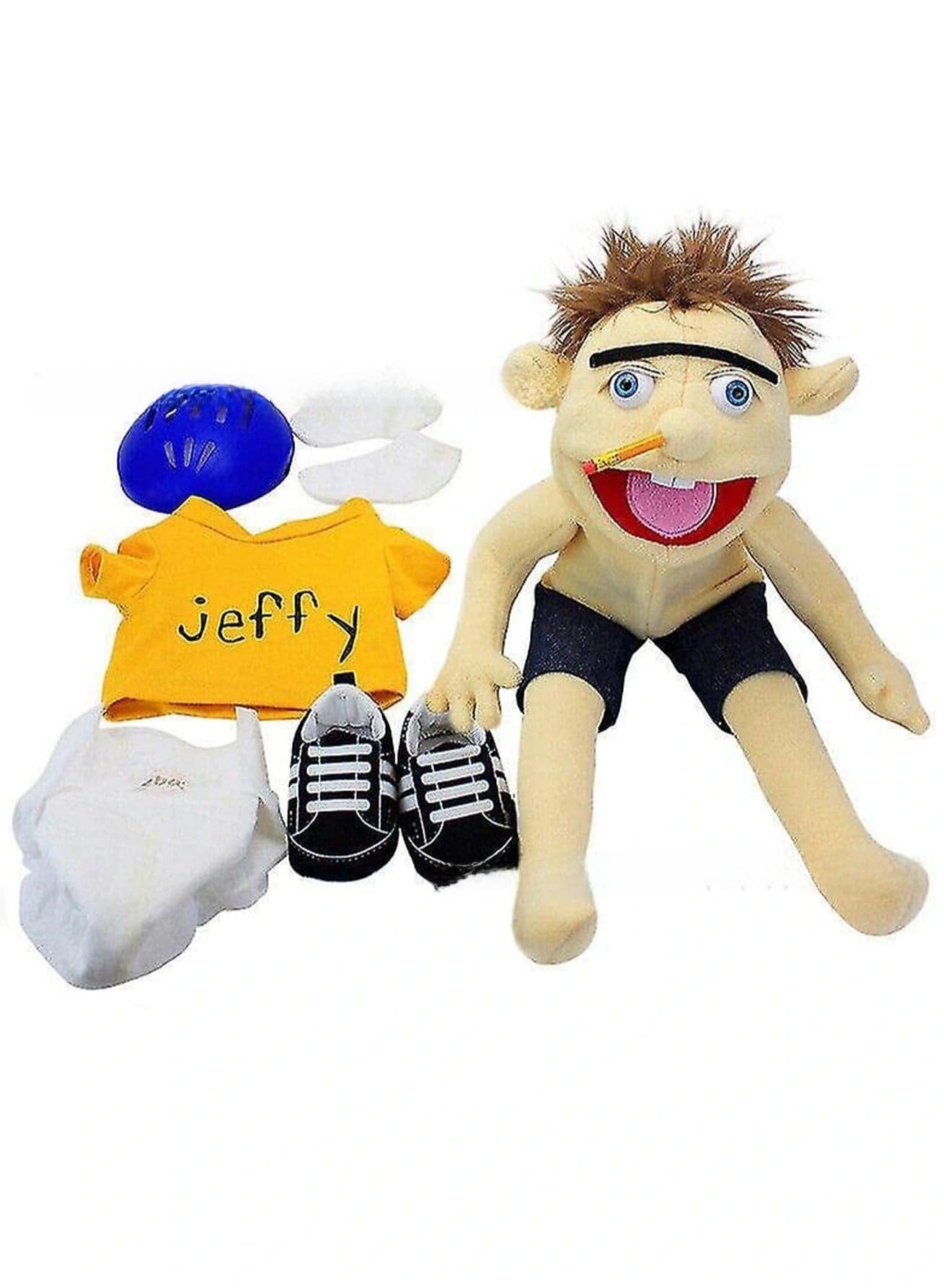 Jeffy Puppet Hand Puppet Funny Mouth Plush Toy 24 Inch Holiday Gift