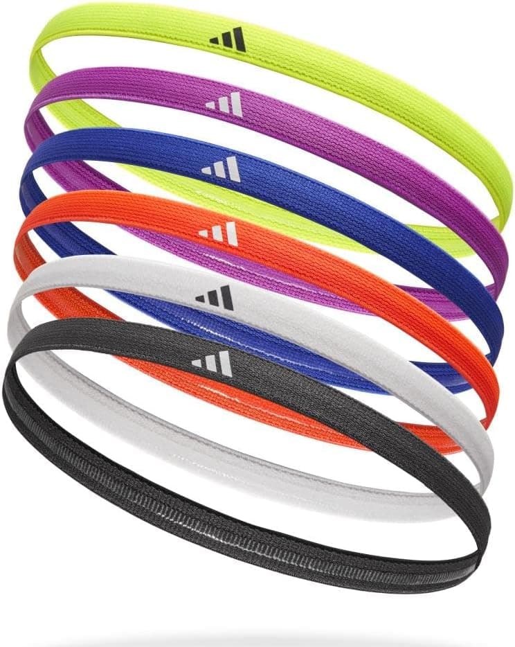 adidas Hairbands Set - Black, White, Red, Purple, Blue, Yellow