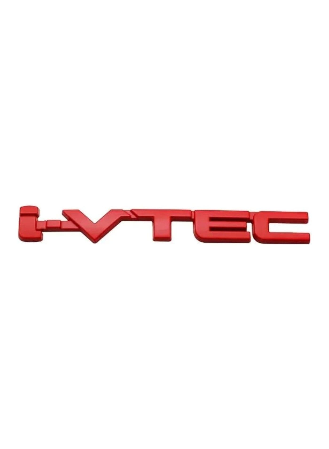 3D Metal Car Letter Fender Emblem Side Rear Tail Trunk Decals Emblem Badge Logo Sticker Decal Styling Auto Accessories Compatible with Honda i-VTEC IVTEC (Red)