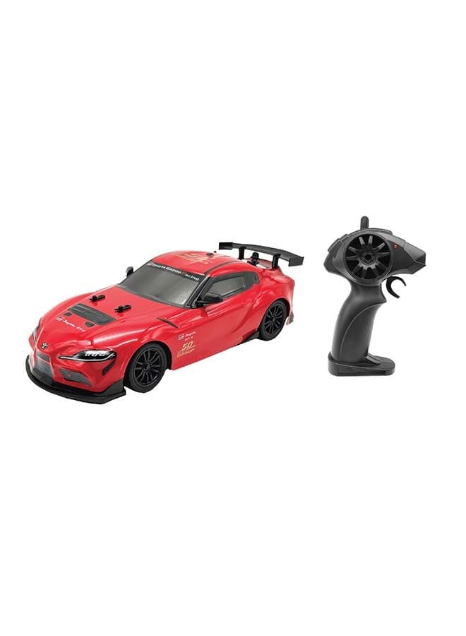 D-Power 1:16 Toyota Supra GT4 RC Car – 2.4GHz Remote Control Vehicle with Rechargeable Battery, Officially Inspired Design, for Kids Ages 6+