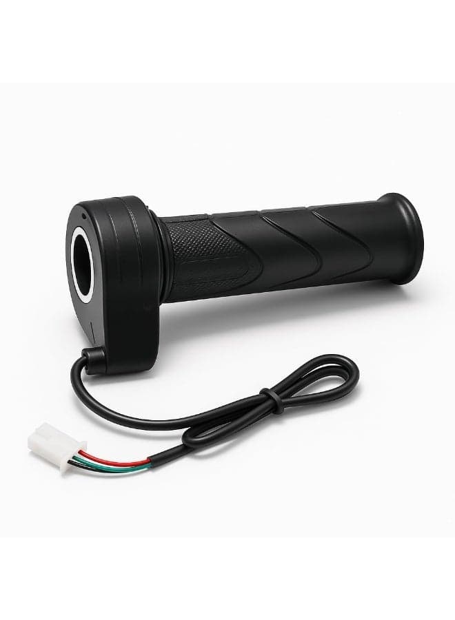 Electric Scooter Throttle Grip 3 Wire Twist Accelerator Universal Right Handle for E Bike Scooter Anti Slip Rubber Plug and Play Black