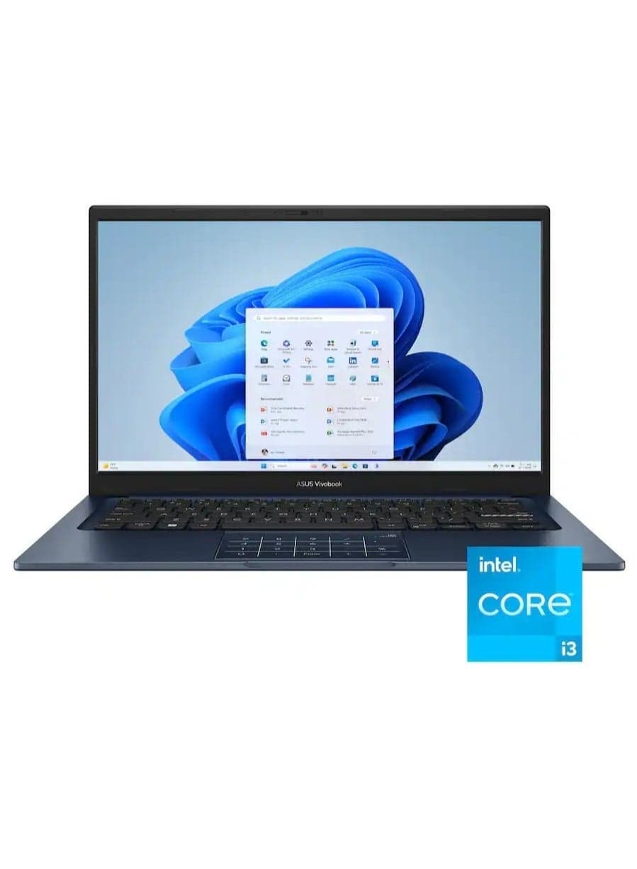 Vivobook 14 Inch FHD Laptop, 13th Generation Intel Core i3-1315U, 8GB RAM, 128GB SSD, Intel UHD Graphics, Windows 11 Home English Quiet Blue