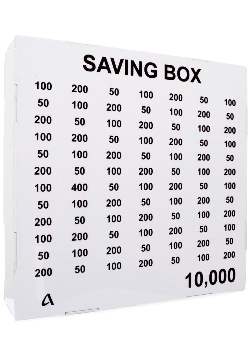 AMIAZI™ Acrylic money saving box coin save fund unique detailed design money donation container for adult and kids Smart way to achieve the savings goal