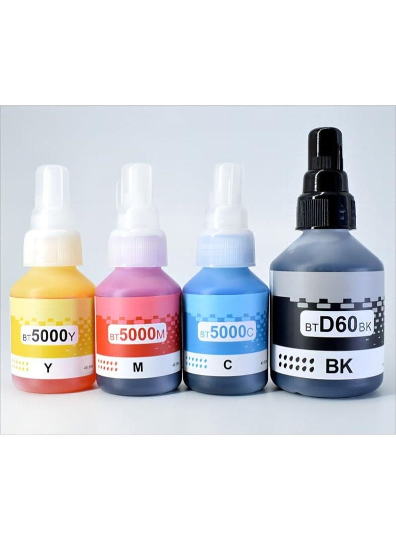 Nexnova® ink set BTD60 BT5000 for Brother Pack of 4 Black Cyan Magenta Yellow for DCP - T300 T510W T710W MFC - T810W T910DW HL - T4000DW DCP - T310W T510W T710W MFC - T810W T910DW T4500DW DCP-T300