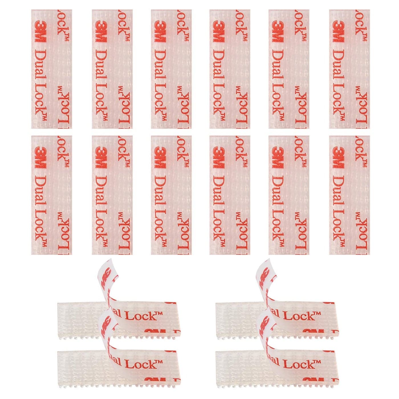 HSTECH 16 Pcs EZ Pass/IPass/IZoom Toll Tag Mounting Kit - Reclosable Fastener Peel and Stick Adhesive Dual Lock Tape Strips
