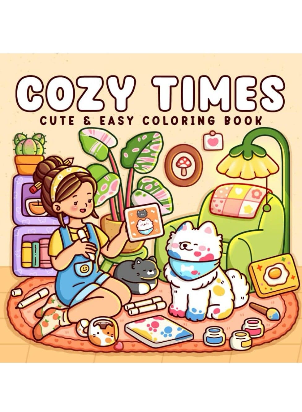 Cozy Times Coloring Book For Adults And Teens Featuring Girls Boys And Pets In Chill Moments And Relaxing Times For Relaxation