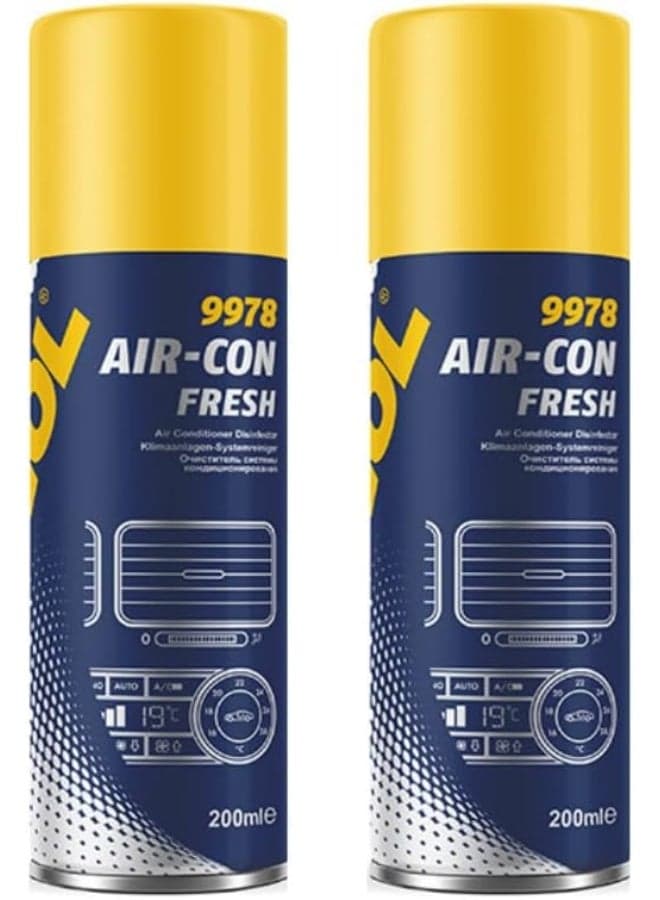 Mannol Germany 2 Pack 9978 Ac Disinfectant Spray 200 Ml