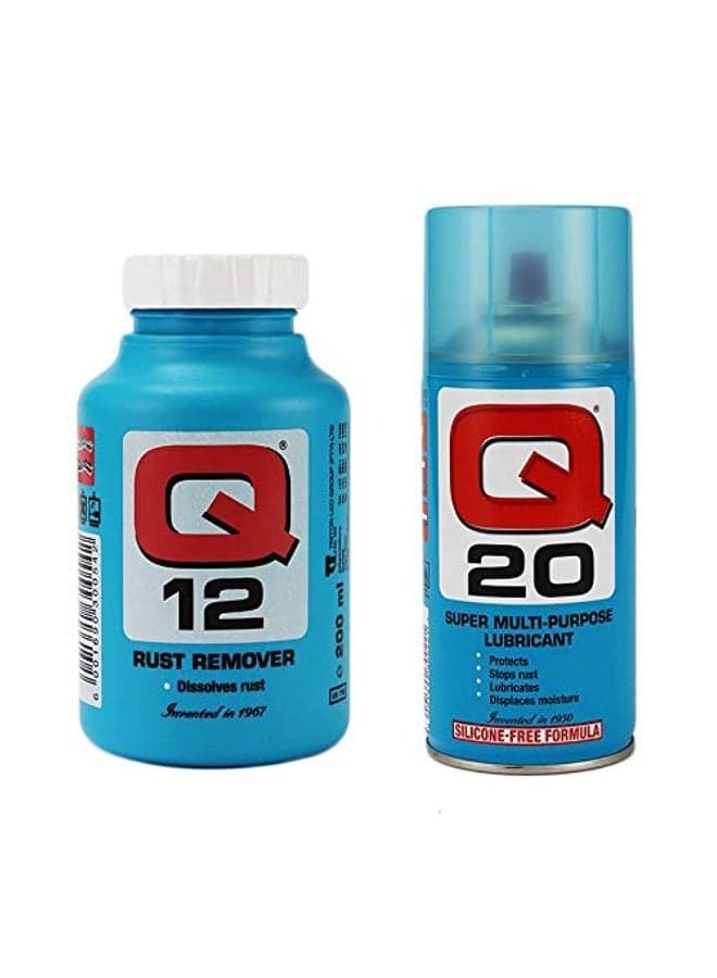 Q12 Rust Remover, 200 Ml With Super Multi-Purpose Lubricant, 150 Gm