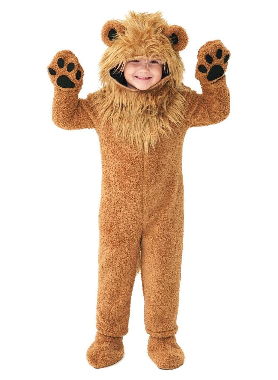 Lion Costume for Kids and Toddlers, Halloween Costume for Kids, Animal Costumes for Kids, Hooded Jumpsuit Animal Outfit for Cosplay Costume Party, Birthday, Photo Shoot, 8-10 Years