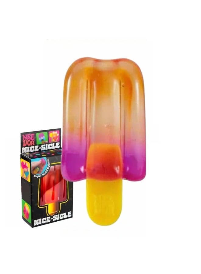 Popsicle Squishy Toy - Stress Relief Fidget Toy, Soft TPR Sensory Squeeze Ball for Kids & Adults, Portable Anxiety Relief Popsicle