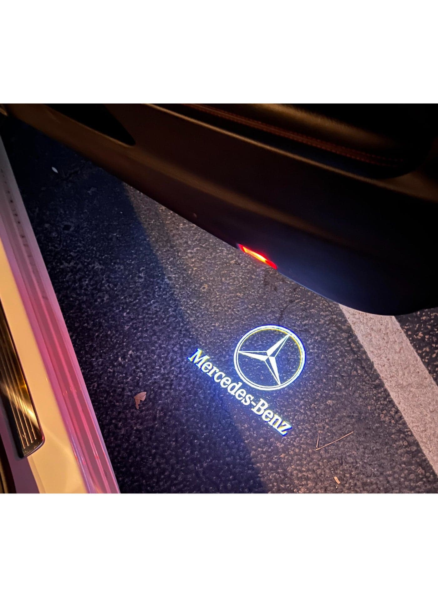 Car Door LOGO Lights for Mercedes-Benz | LED Welcome Light Projector Courtesy Lamp | Puddle Lights Compatible with A, B, C, E, M, GL, GLA, GLC, GLE, G-Class, EQC | Premium Car Accessories (2PCS)