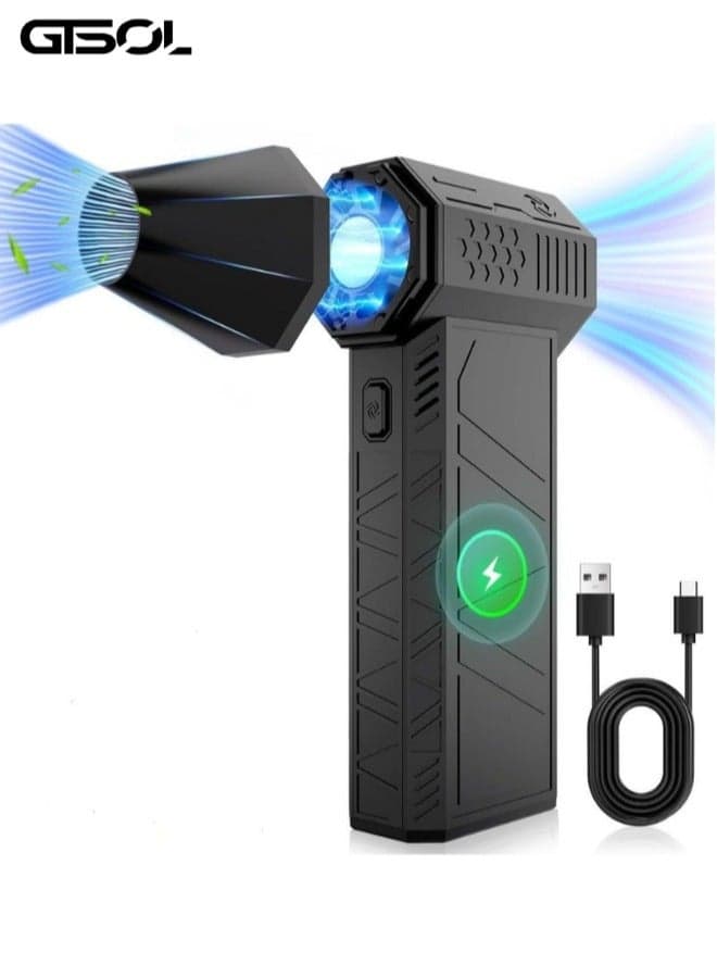 Air Blower Super, 130000 RPM Turbo Powered Jet Blower, Jet Dry Blower with Adjustable Speed, Portable Handheld Mini Blower Air Duster for Car, Cleaning, Camping, Outdoors