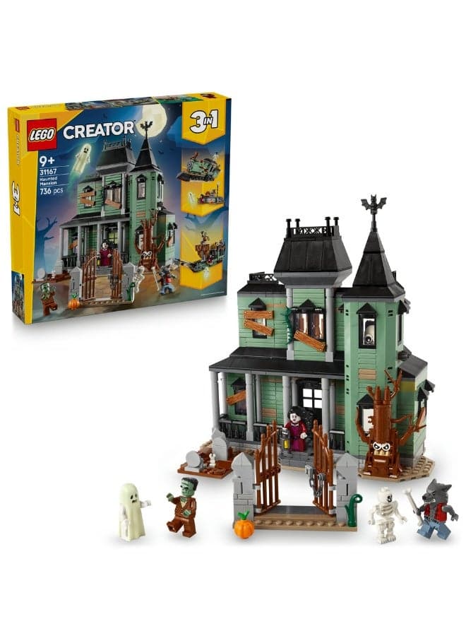 Creator 3in1 Haunted Mansion House Building Toy 31167 (Age 9+, 736 Pieces)