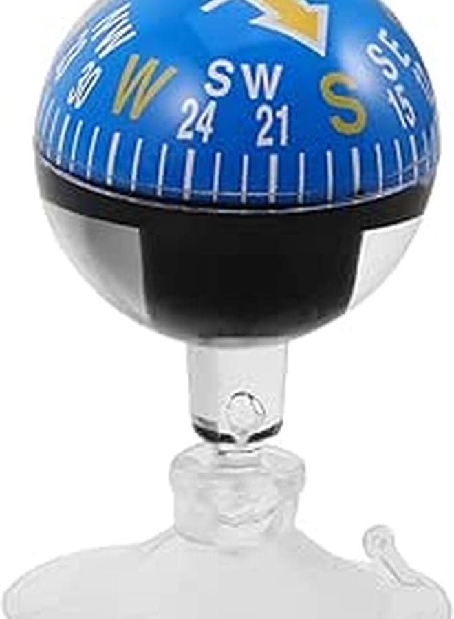 Portable Dashboard Car Compass With Suction Mount For Navigation Blue