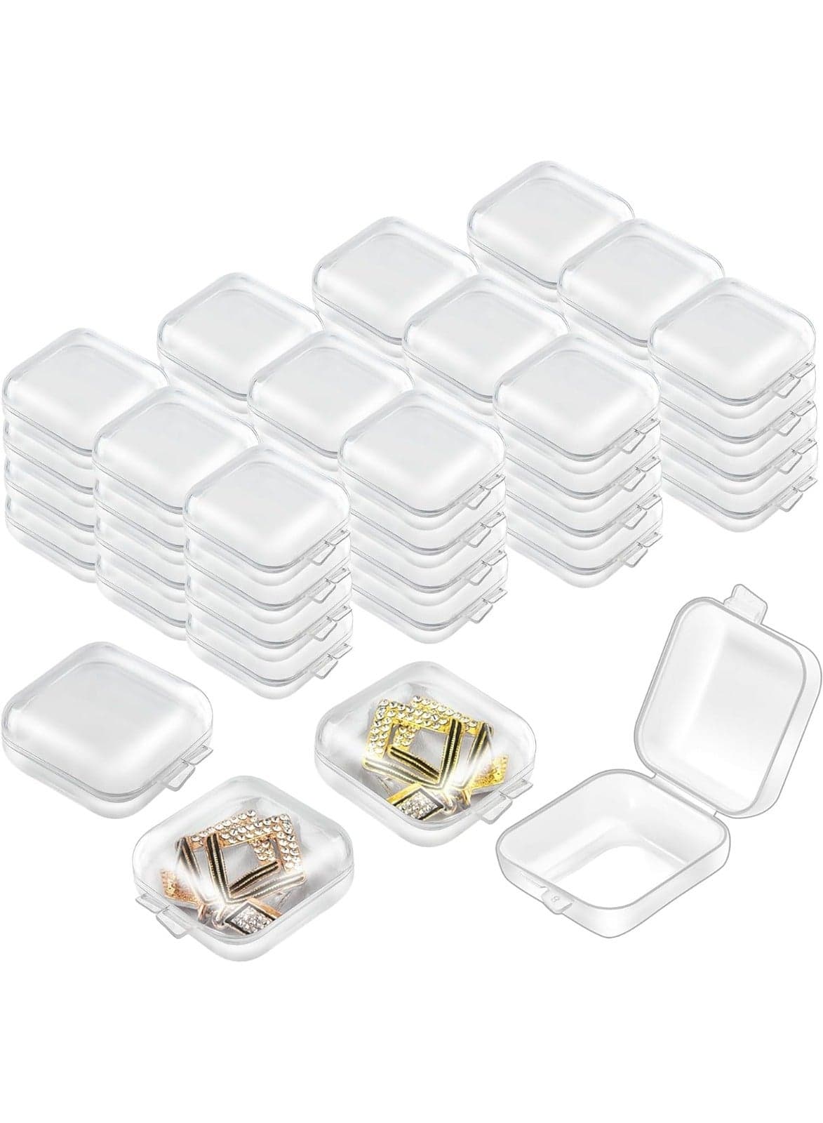 Set of 20 Clear Plastic Drawer Organizers Set, Multiple Sizes Plastic Storage Bins for Makeup, Bedroom, Kitchen Gadgets Utensils and Office