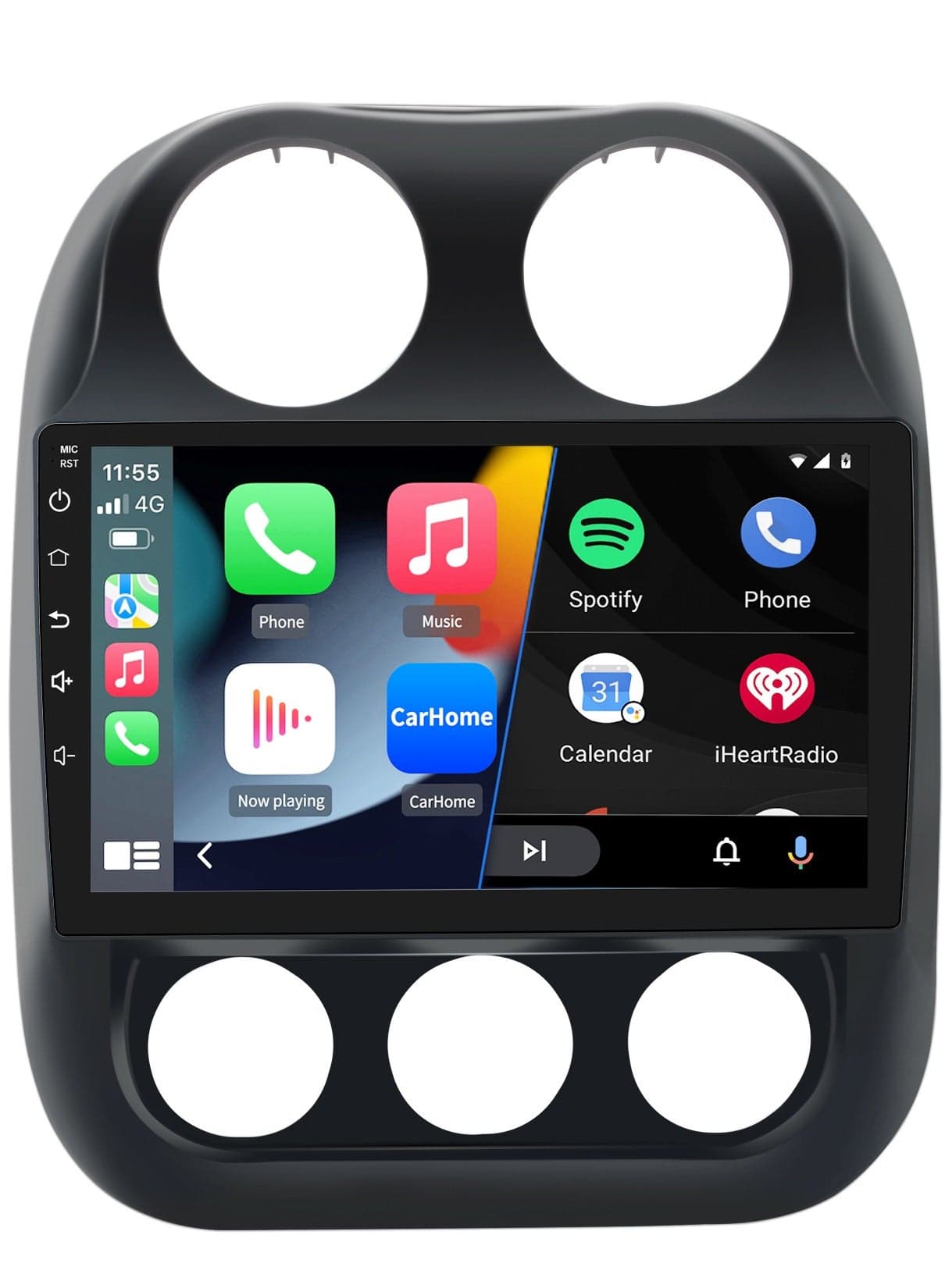 Android 12 Car Radio Stereo for Jeep Compass Patriot 2010 2011 2012 2013 2014 2015 2016, 10 inch CarPlay Android Auto
