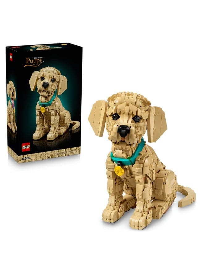 Icons Golden Retriever Puppy - Animal Figure 11384 (Age 18+, 2102 Pieces)