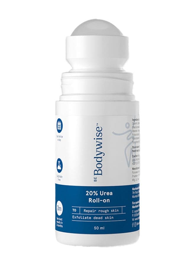 20% Urea Foot Cream Roll On 50Ml | For Dry And Cracked Heels | With 2% Lactic Acid, Olive Oil And Vitamin E