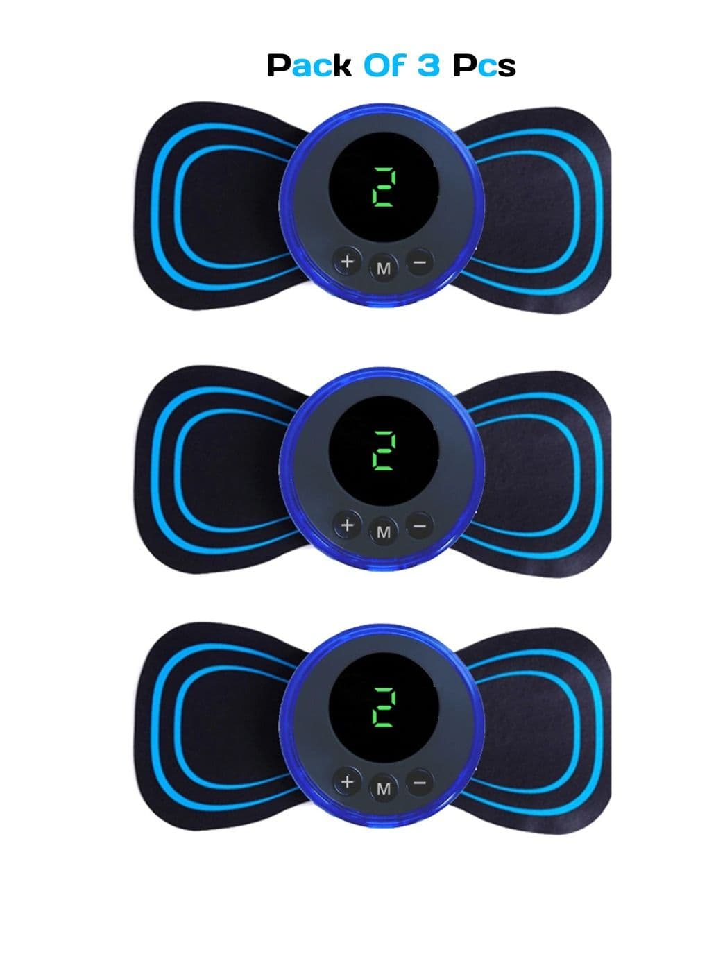 Pack Of 3 Pcs Portable Multipurpose Mini Massager For Pain Relief
