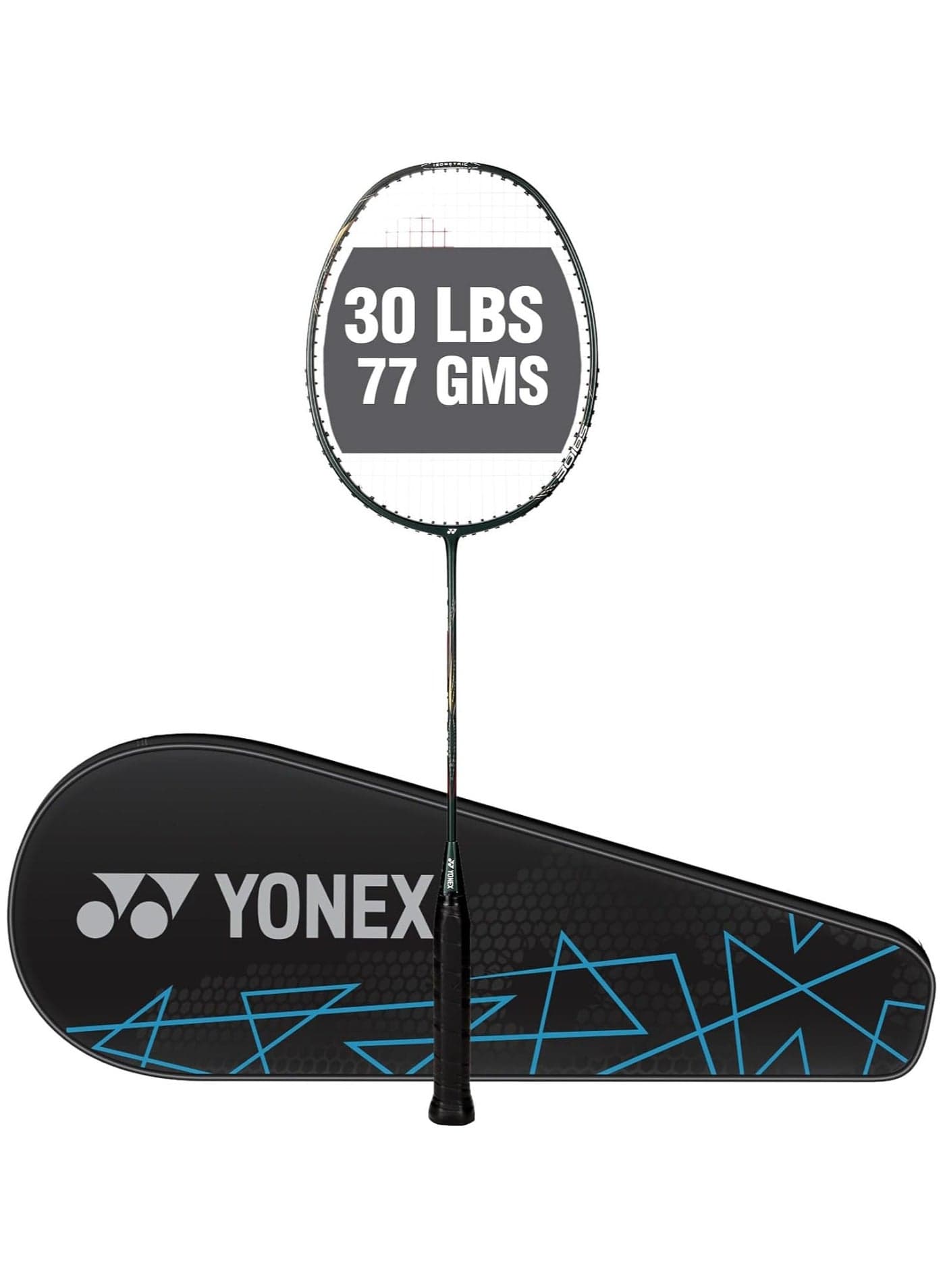 Astrox Lite 43i Badminton Racquet | Color: Dark Green | Size: Standard | Material: Graphite | Grip Size: G4 5U | Lightweight | Isometric Head Shape | Solid Frame & Slim Shaft