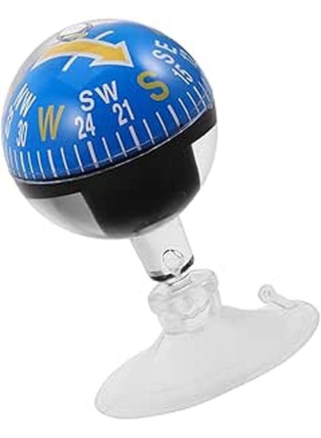 38mm Plastic Suction Cup Car Compass Ball for Vehicle Boat Truck Outdoor Adventure Dashboard Navigation Tool
