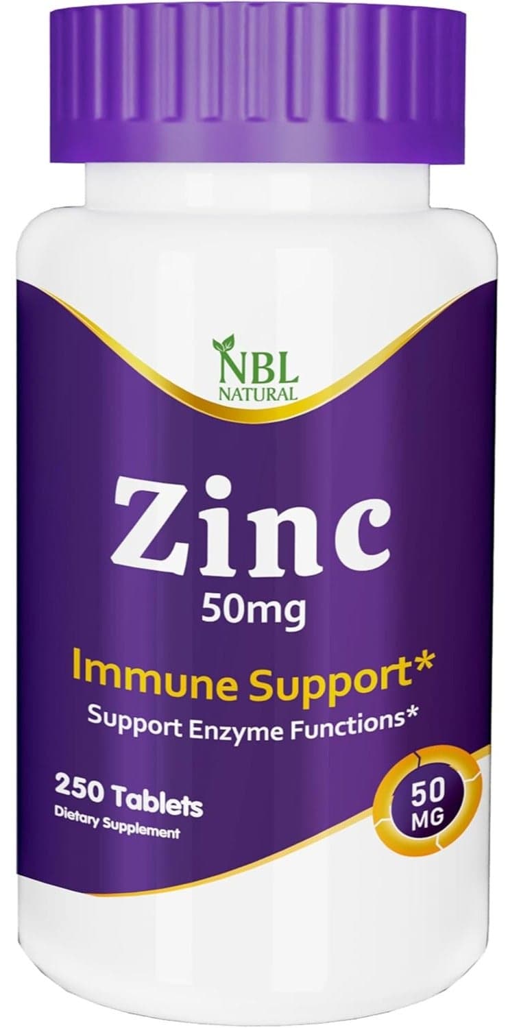 Zinc Gluconate 50mg Supports Wellness Immune System and Reproductive Health 250 Tablets