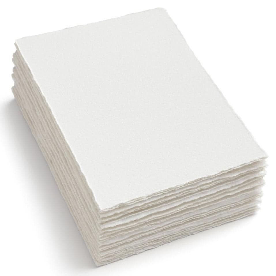 Modern Cotton Deckle Edge Paper Machine Made Premium Soft Paper 20 sheets