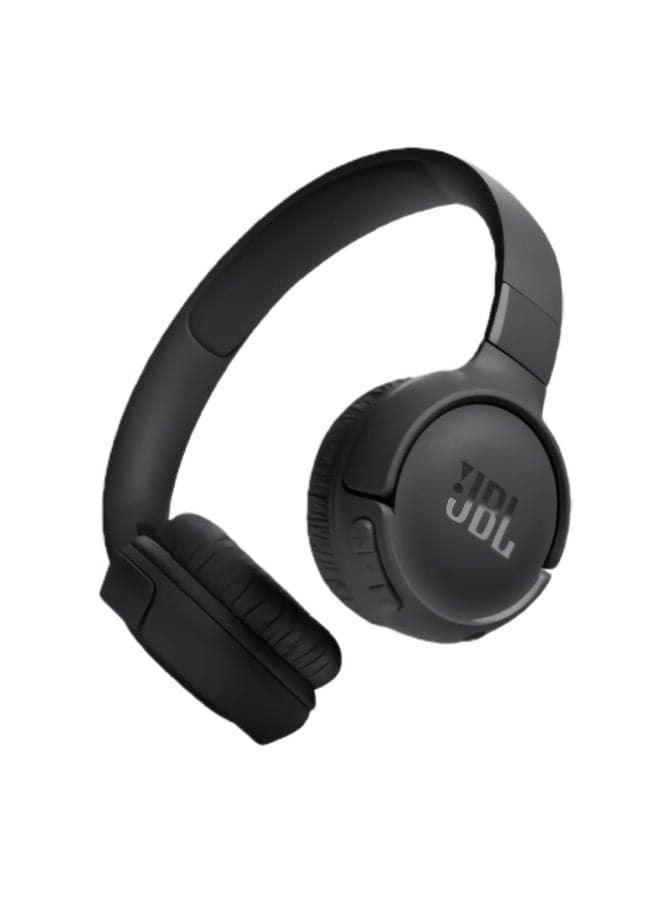 Tune 520BT - Wireless On-Ear Headphones, Up to 57H Battery Life and Speed Charge, Lightweight, Comfortable and Foldable Design, Hands-Free Calls with Voice Aware (Black)