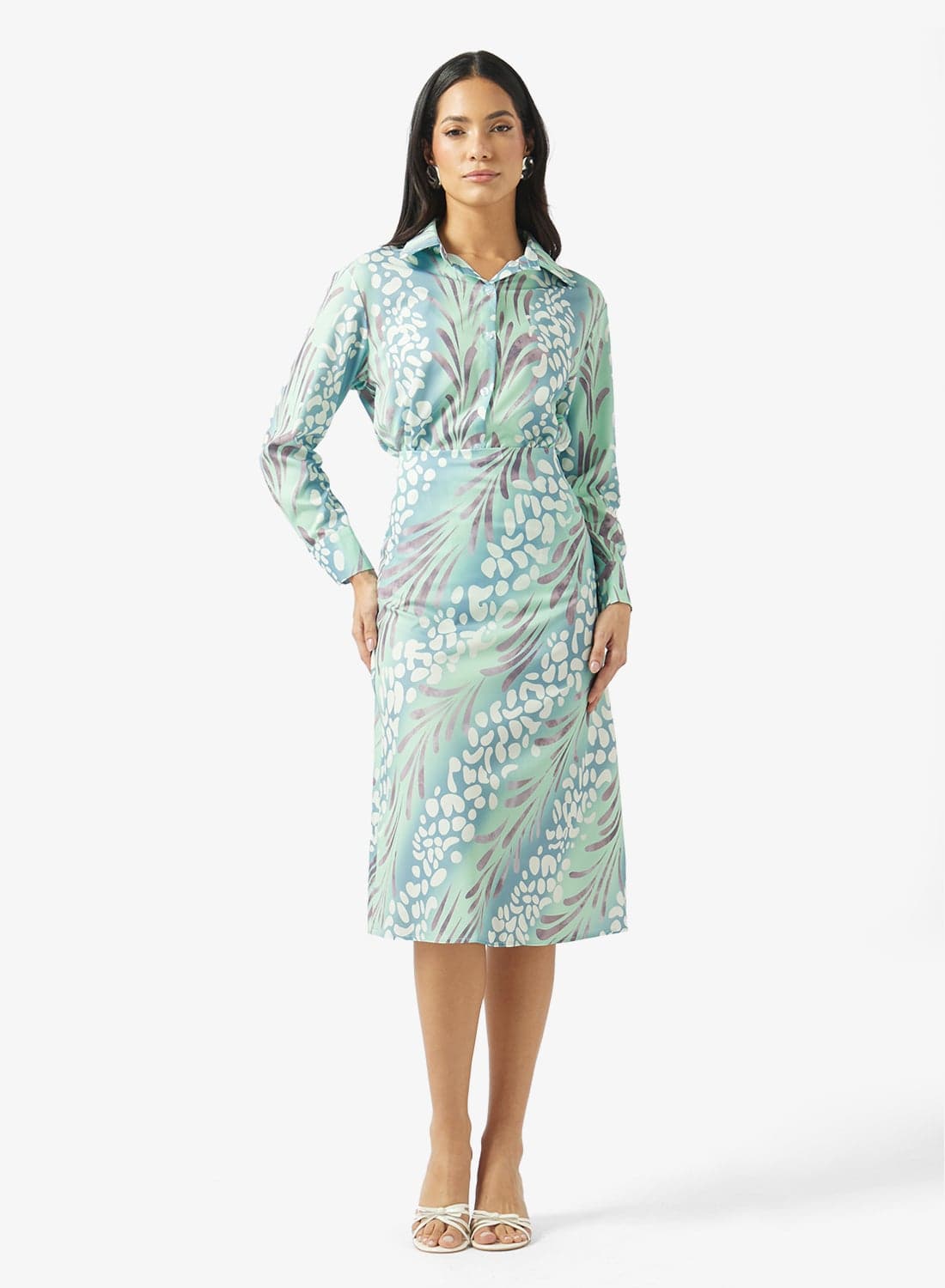 Printed A-line Dress
