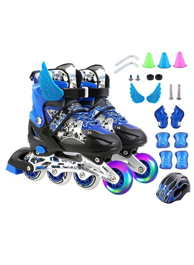 Adjustable Size Roller Skates, Inline Roller Skates for Kids, Light Up Single Row Skate Shoe, Adjustable Size Roller Skates, Inline Roller Skates for Kids, Light Up Single Row Skate Shoe