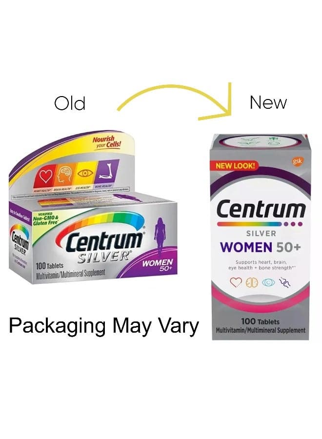 Silver Women 50+ Multivitamin 100 Tablets Packaging May Vary
