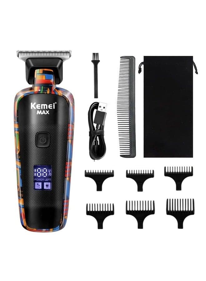 Max Aviation Aluminum Alloy Professional Hair Clipper Cordless, LCD Display KM-MAX5090