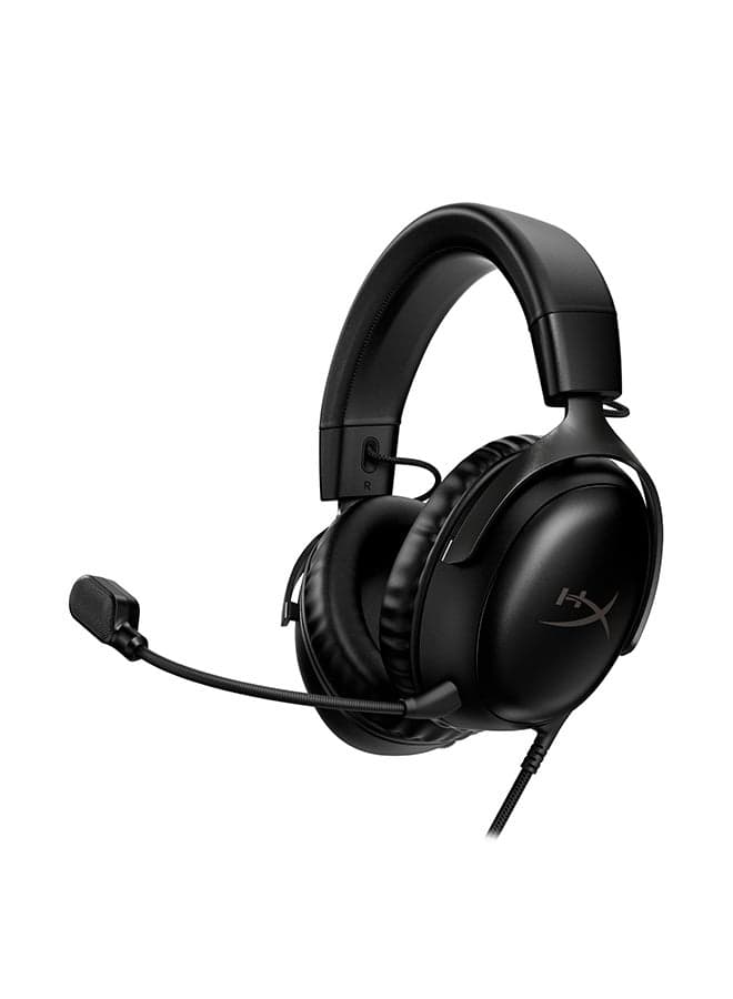 Cloud III Wired Gaming Headset, For PC / PS5 / Xbox Series, Angled 53mm Drivers, Noise Cancelling, With LED Mic Mute Indicator, 10Hz-21kHz Frequency Response, Black | 727A8AA