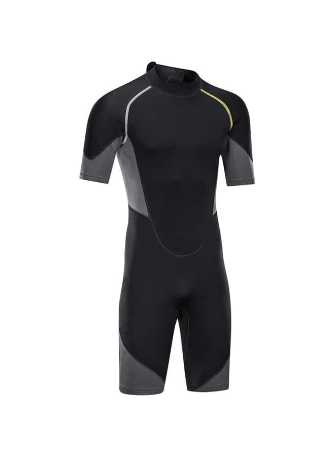 Men's Wetsuits 1.5/3mm Premium Neoprene Back Zip Shorty Dive Skin for Spearfishing,Snorkeling, Surfing,Canoeing,Scuba Diving Suits (Size : Xl)