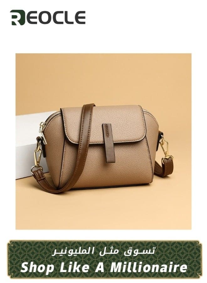 Women's Crossbody Bag Luxury Soft Leather Trendy Handbags Large Capacity Purses with Adjustable Strap