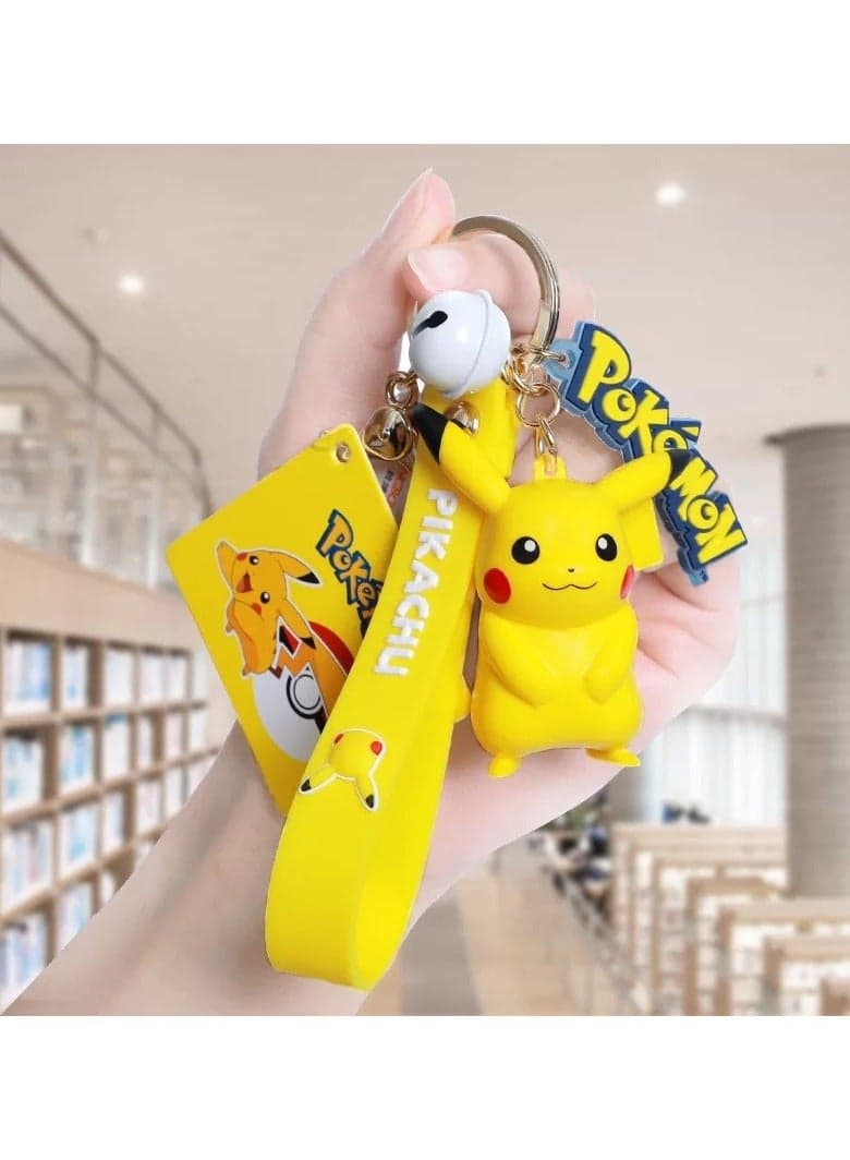 1-Piece Pokemon Pikachu Keychain Anime Key Ring Pendant